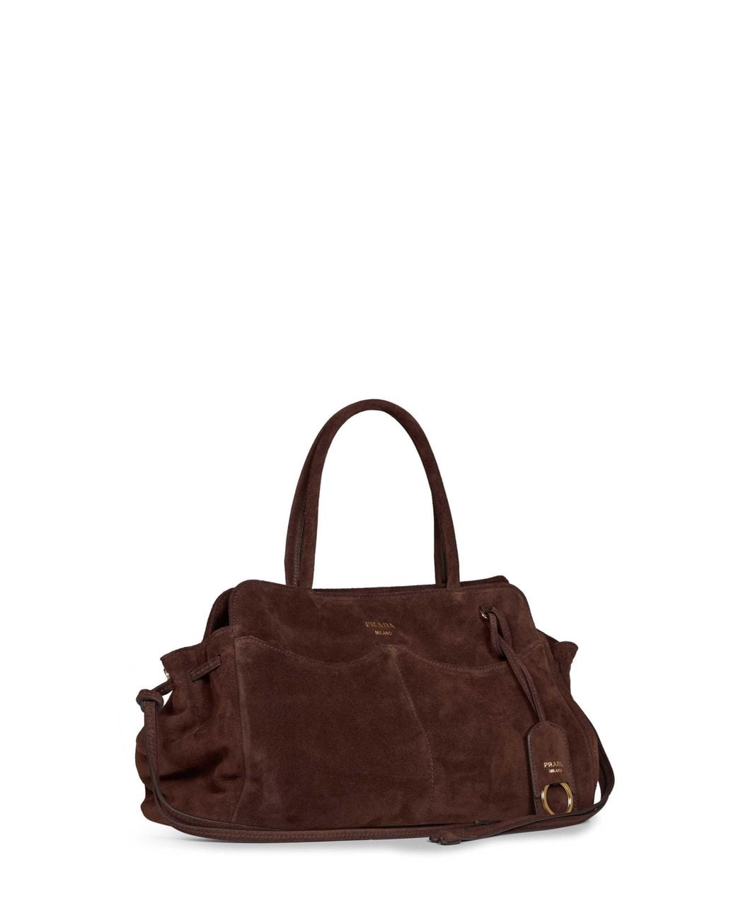 Prada Brown Carry Large Shoulder Bag