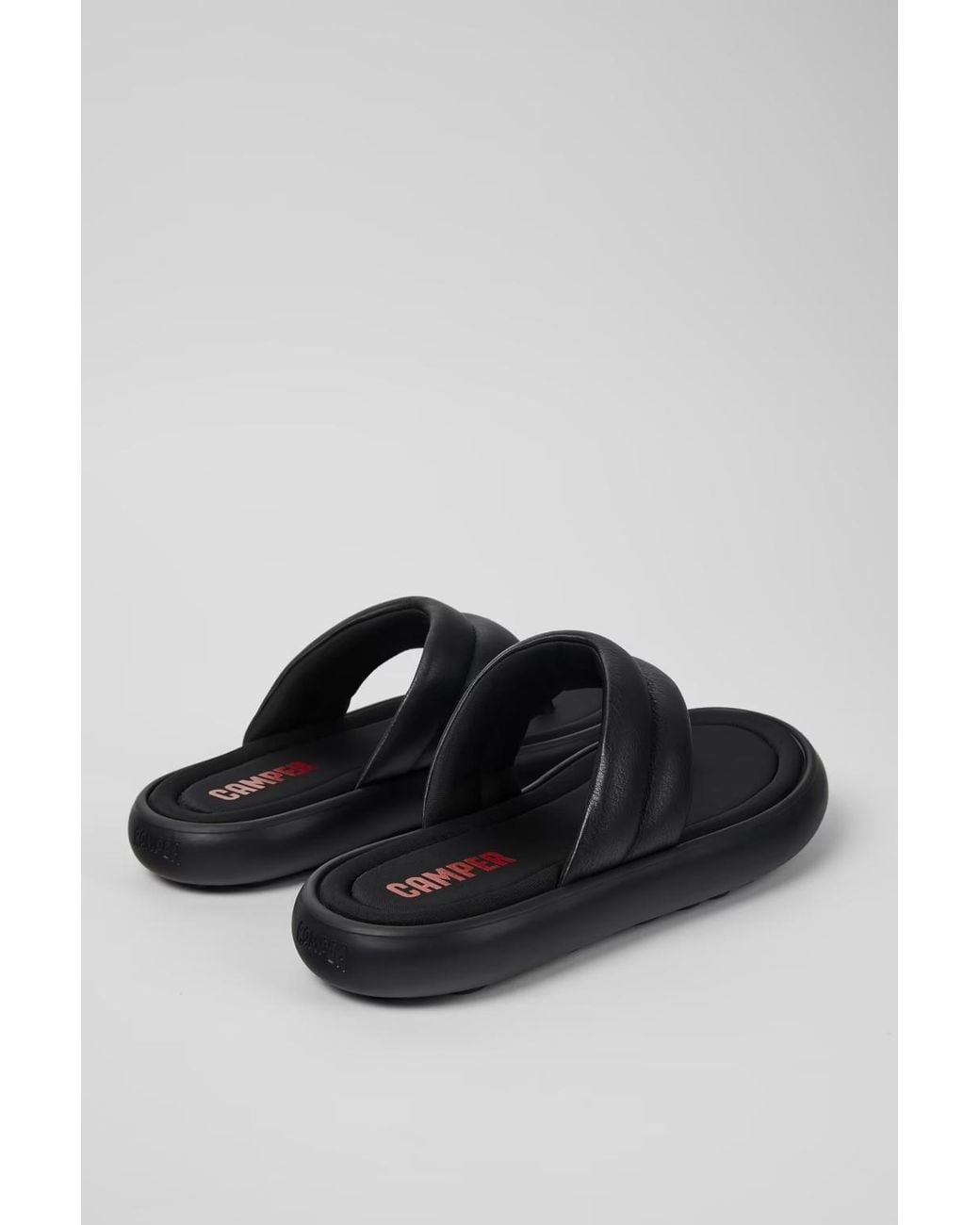 Camper Black Pelotas Flota Padded Sandals