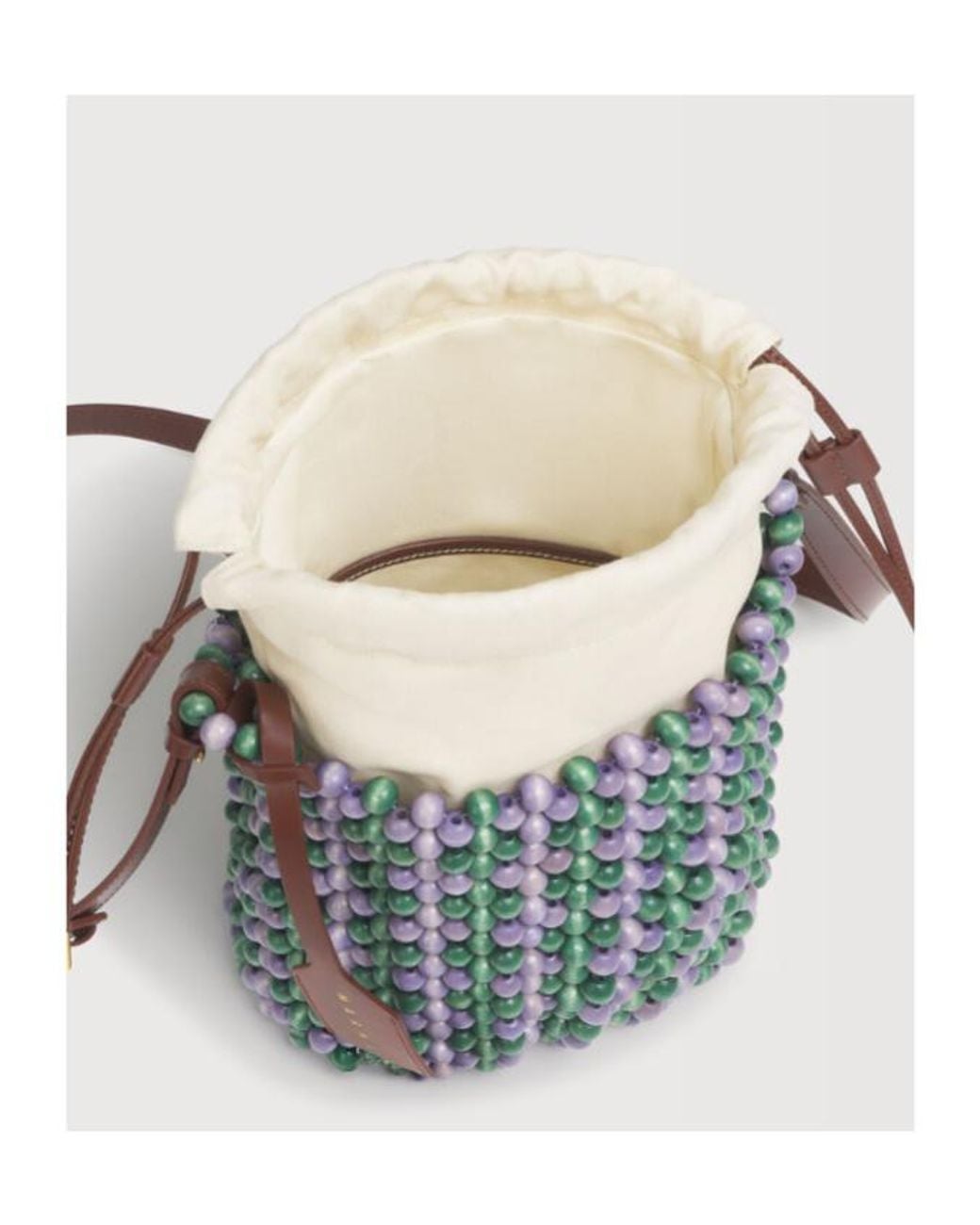 Marni Green Beaded Bucket Bag