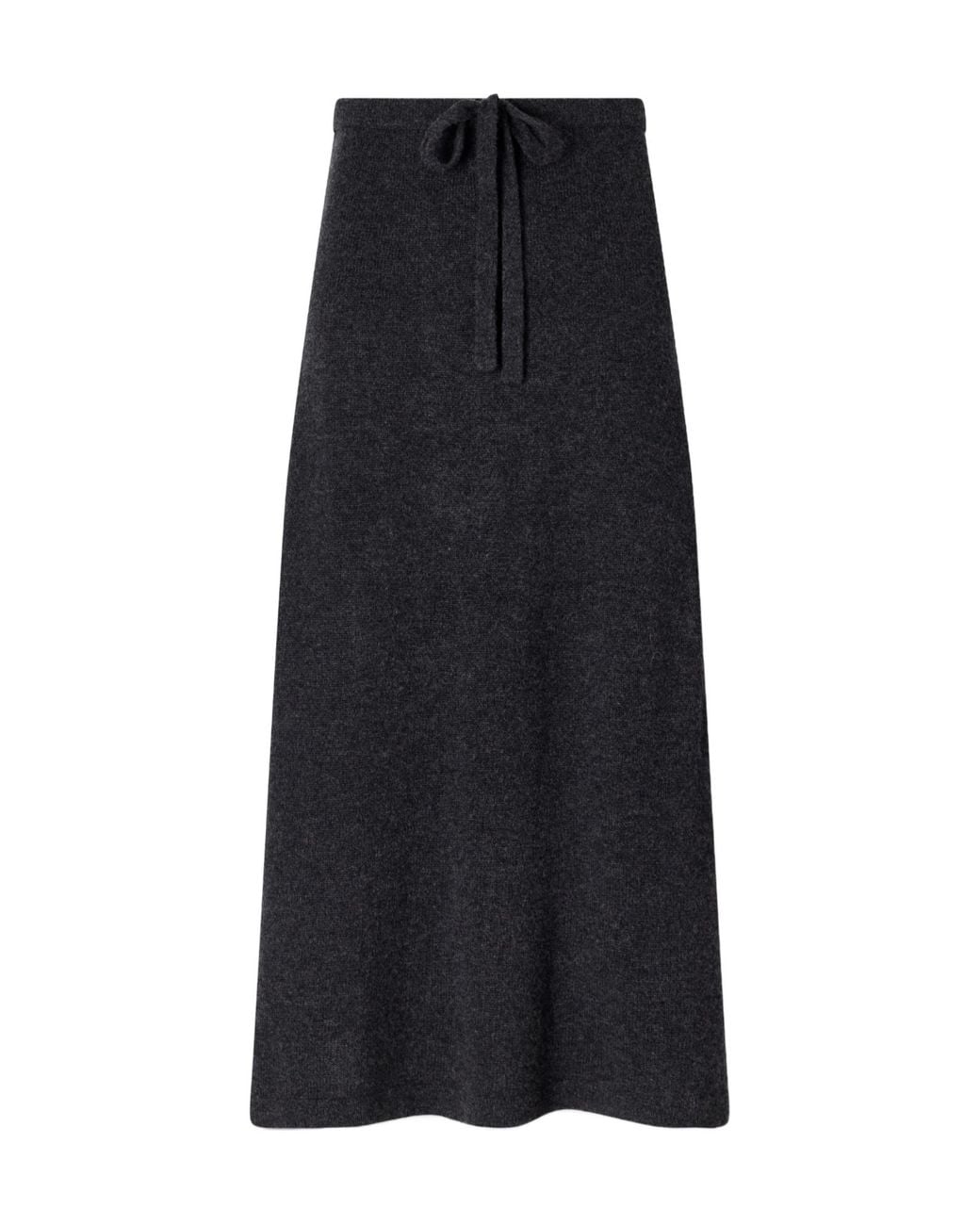 Allude Black Minimalist Midi Skirt
