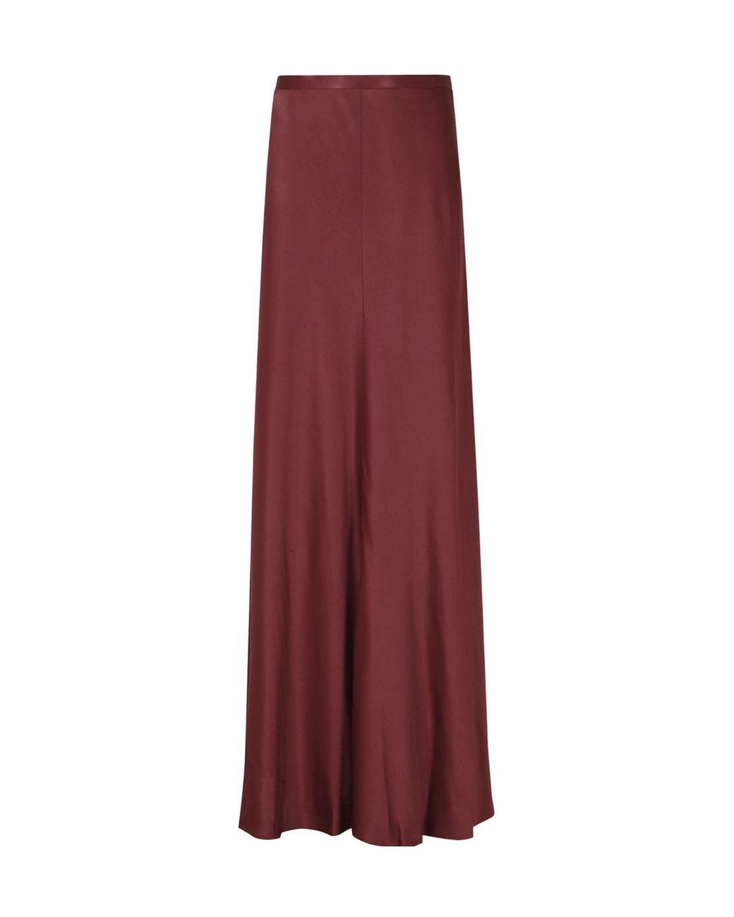 Alberta Ferretti Purple Satin-Finish Maxi Skirt