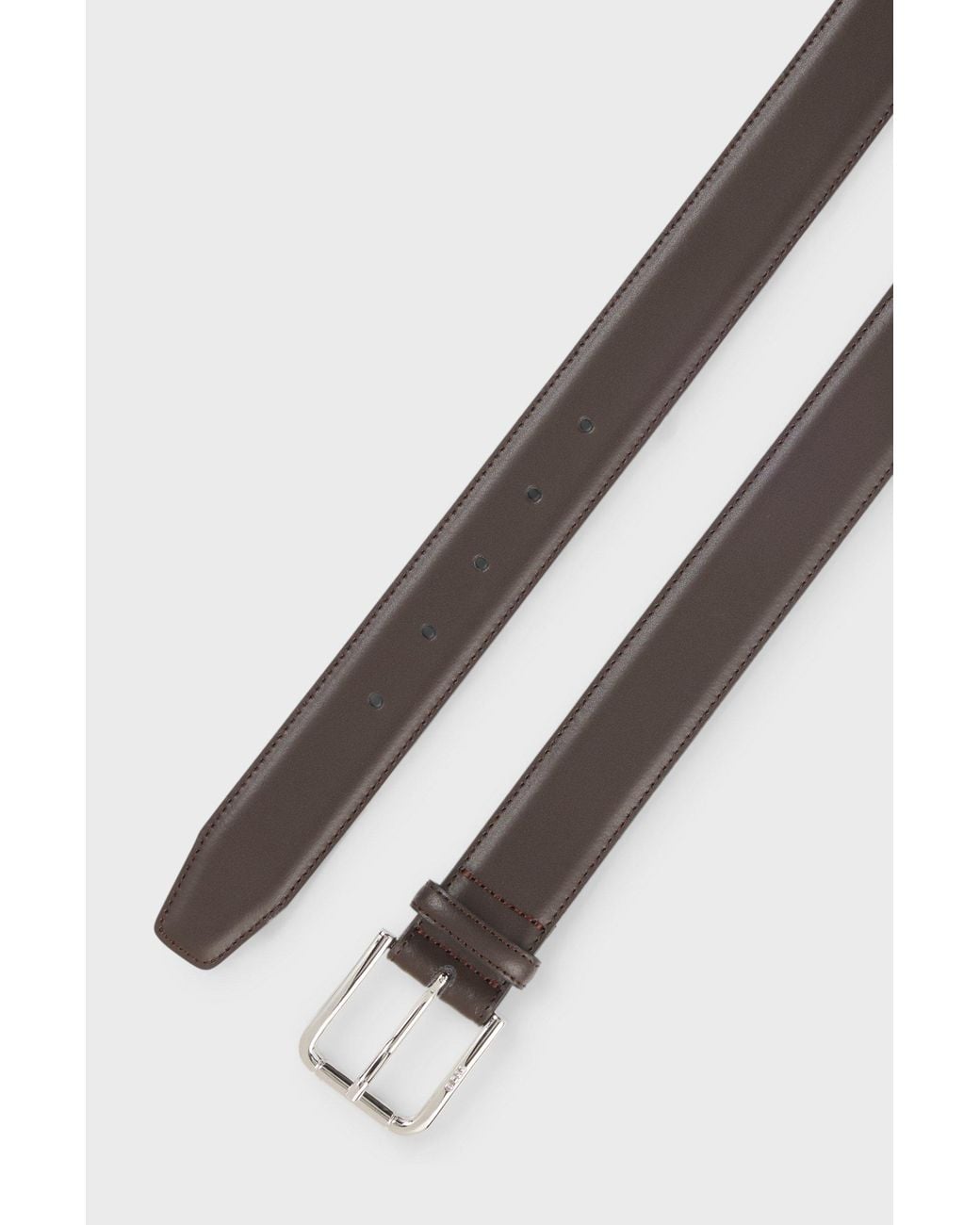 Boss White Pin Buckle Belt for men