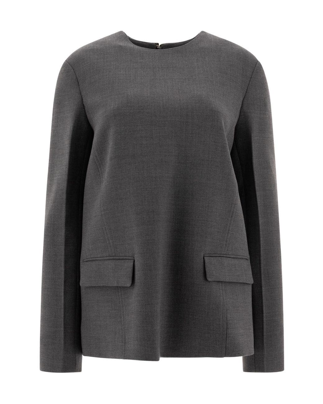 Totême Black Totême Long-Sleeved Zipped Blouse