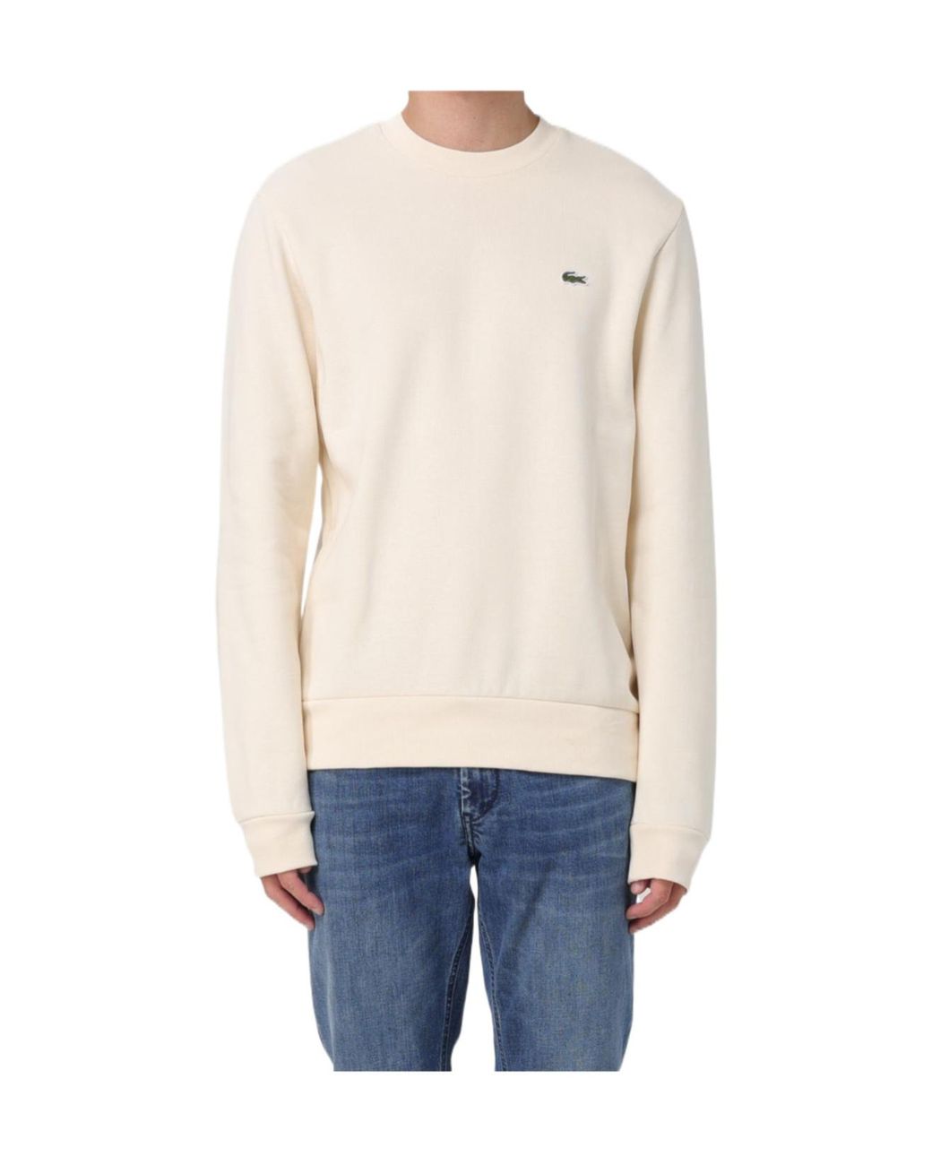 Lacoste Gray Fleece Crewneck Sweatshirt for men