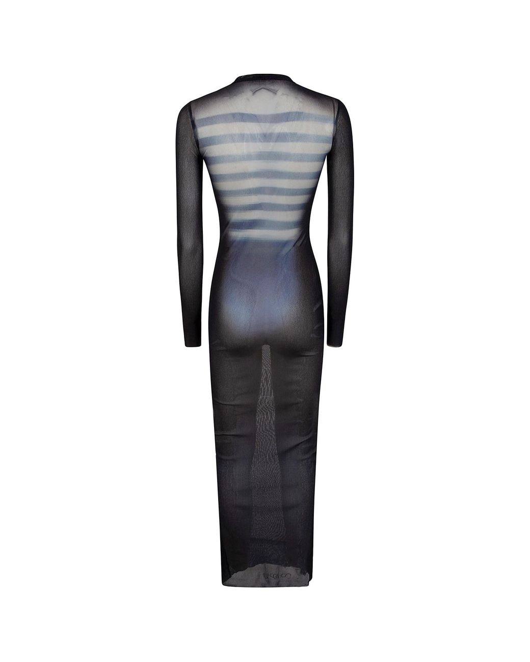 Jean Paul Gaultier Blue Printed Tulle Dress