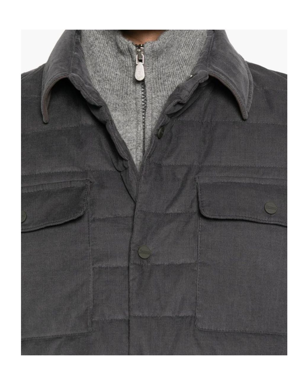 Herno Gray Resort Quilted Jacket for men