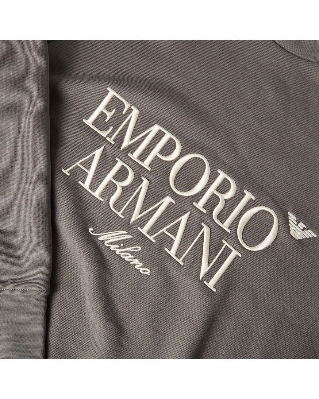 Emporio Armani Gray Crewneck Sweatshirt for men