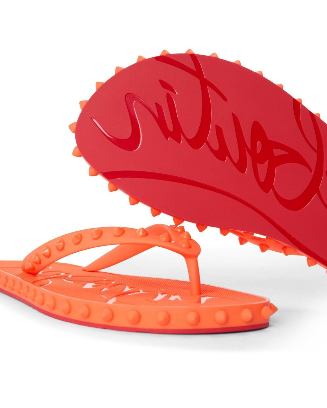 Christian Louboutin Orange Rivet Cold Drag