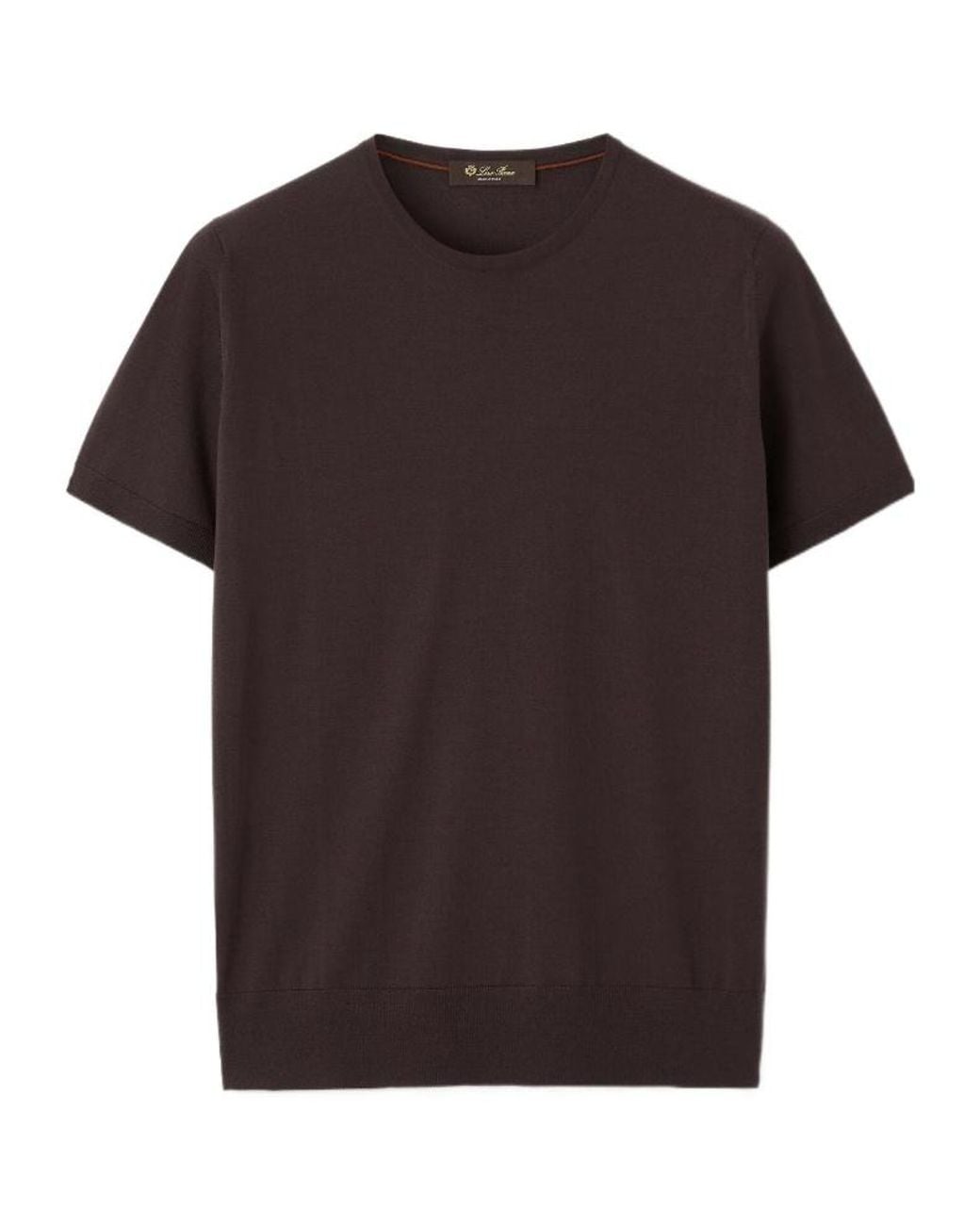 Loro Piana Black Short-Sleeved Crew Neck Crafted for men