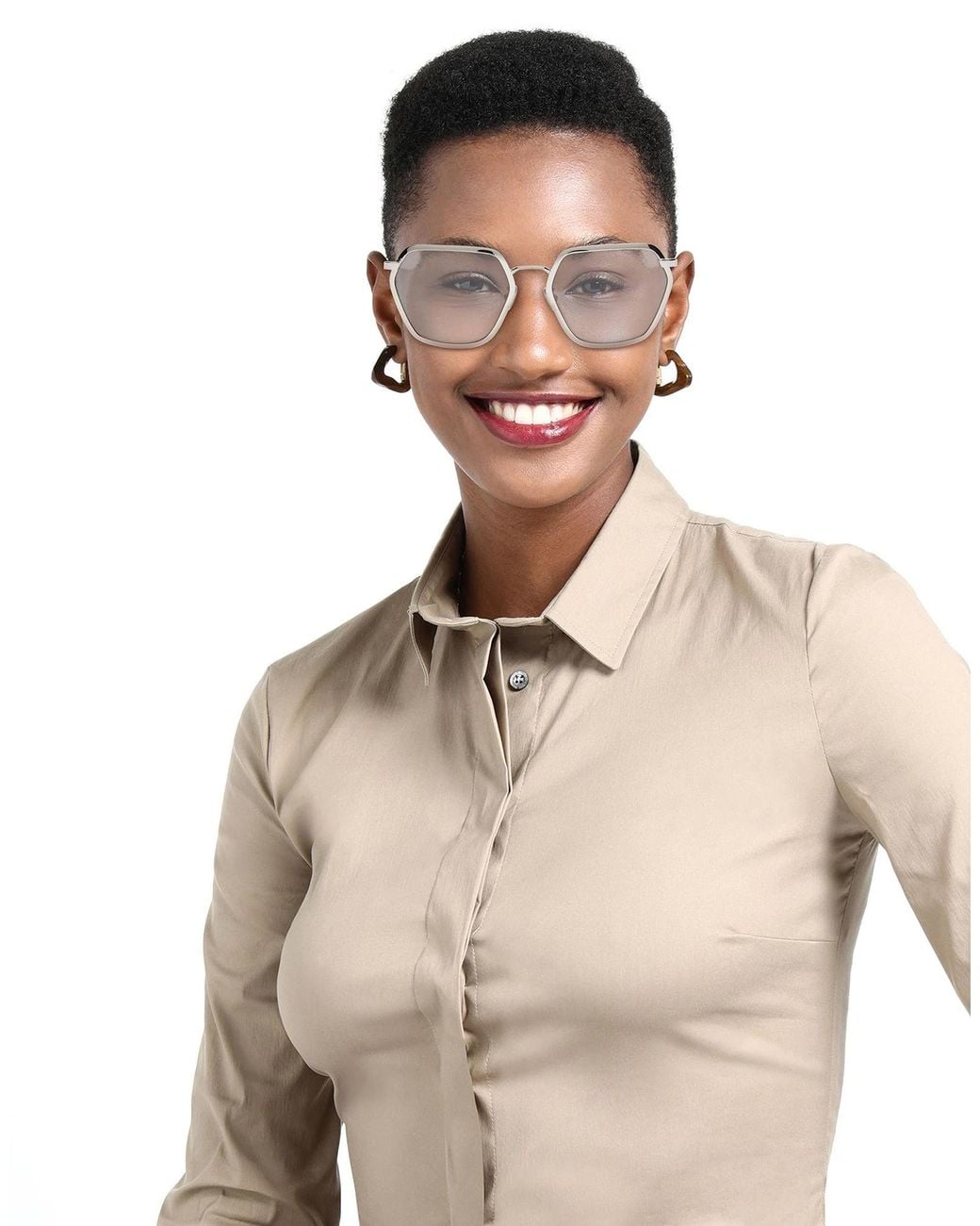 Marni White Minimalist Geometric Sunglasses