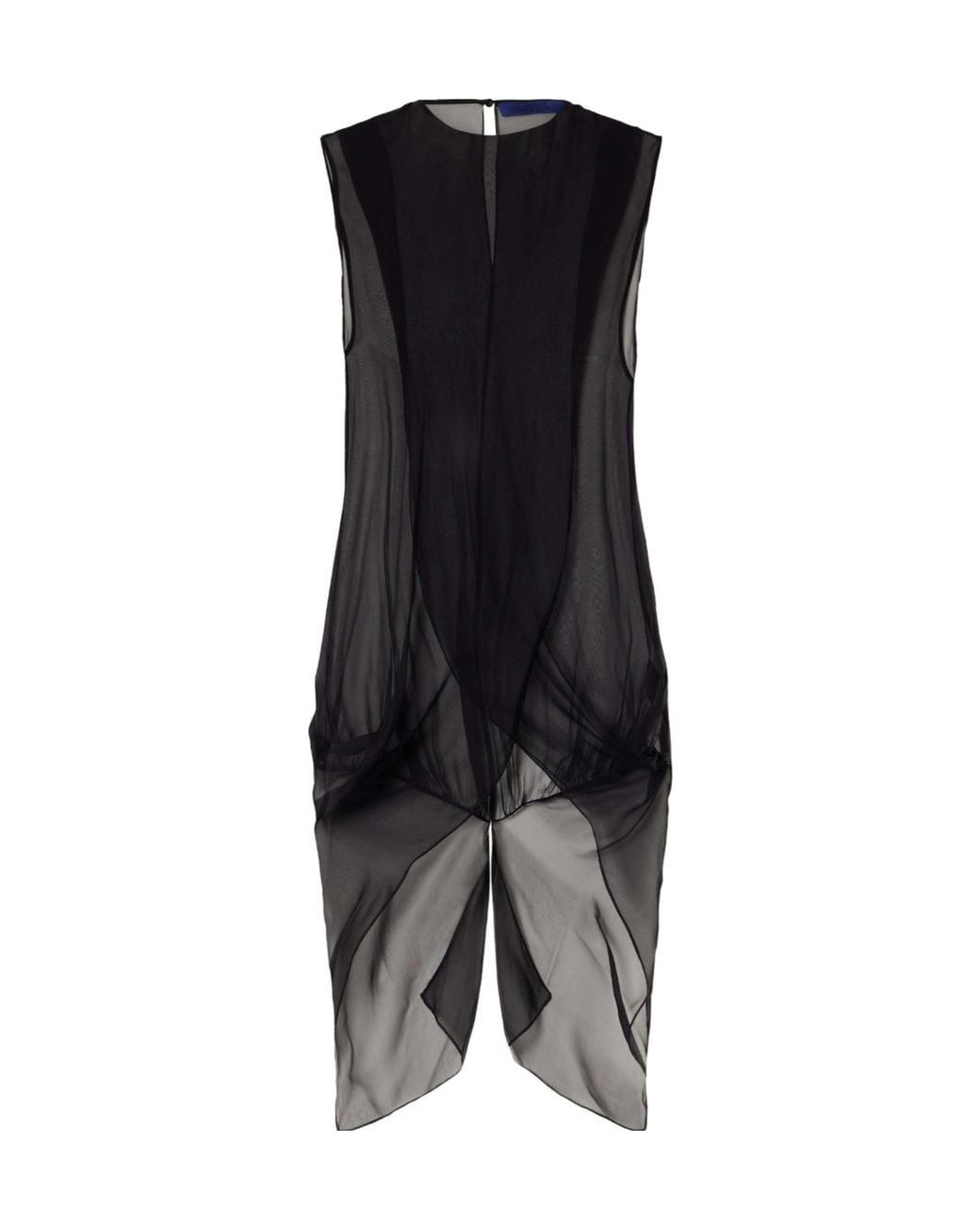 Sharon Wauchob Black Olga Layered Silk Tank
