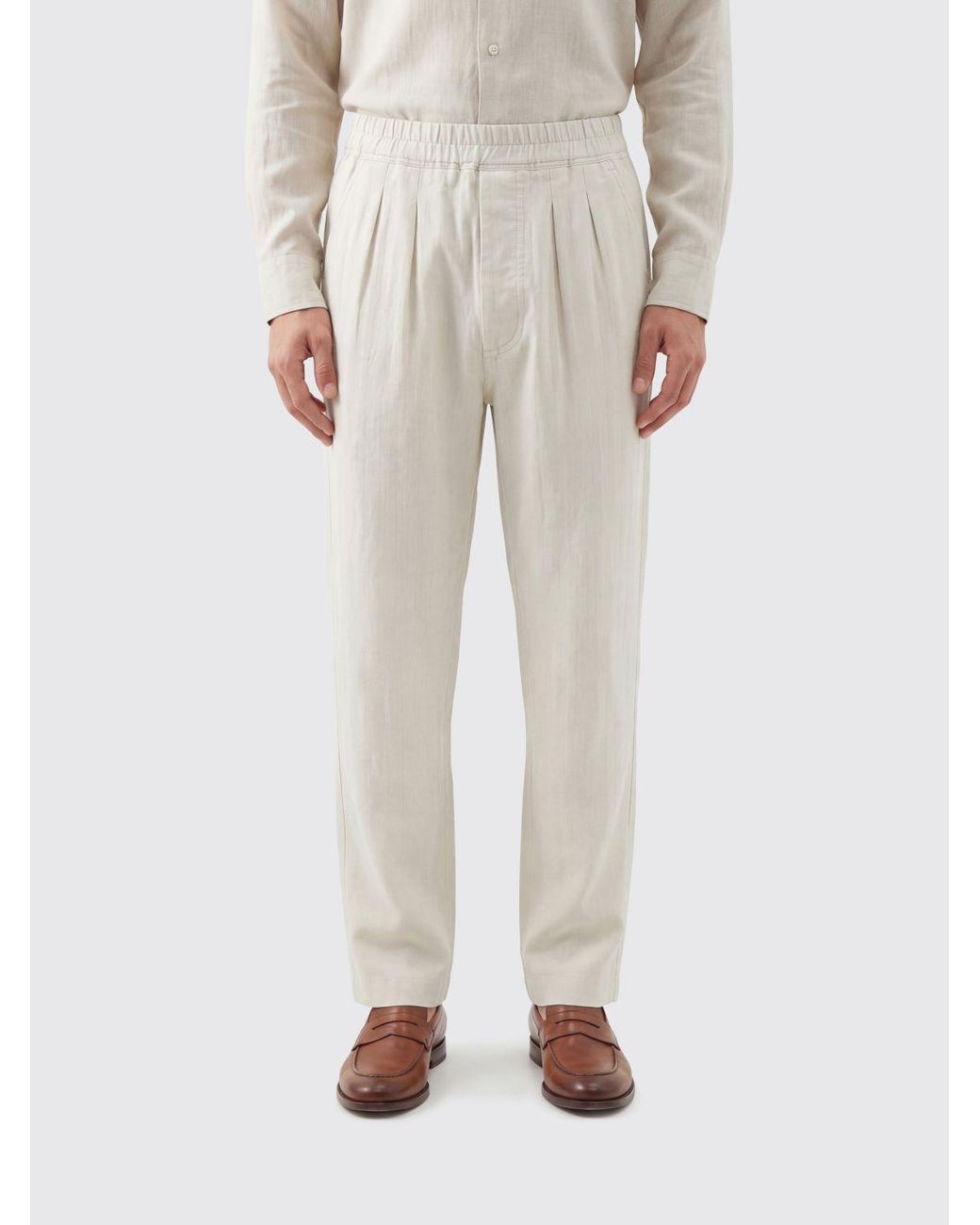 Tom Ford Gray Herringbone Stripe Pleated Lounge Pants for men