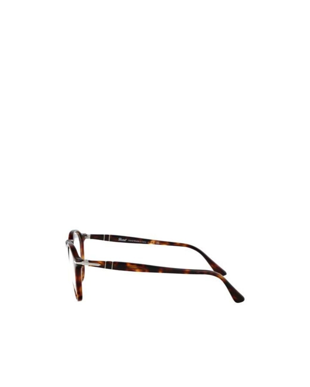 Persol Metallic Oval Frame Glasses for men