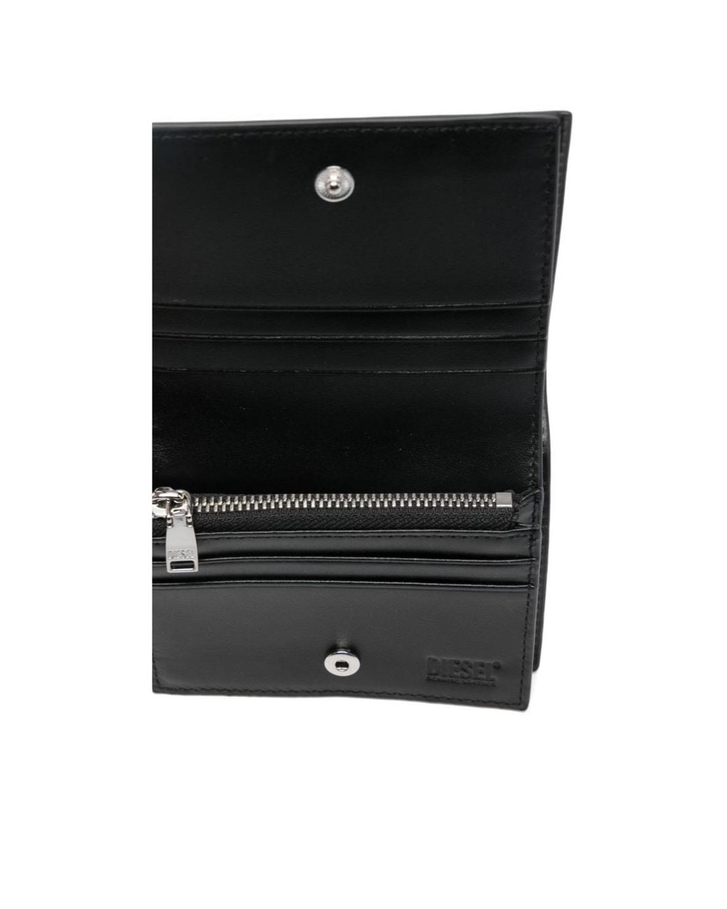 DIESEL Black D Plaque Bi-Fold Wallet