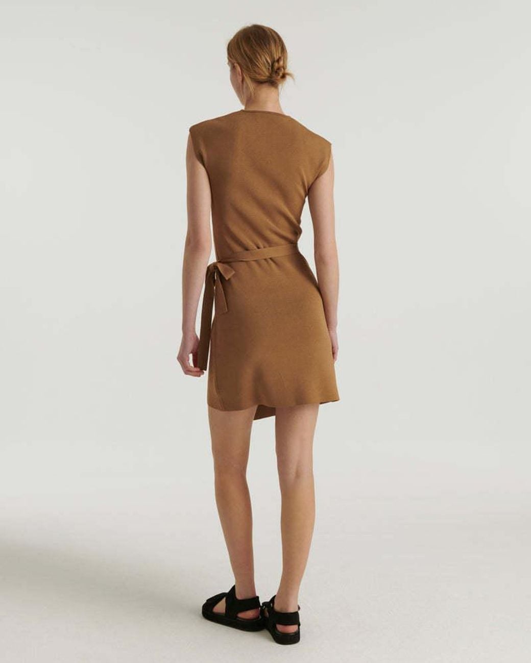 Yves Salomon Brown Sleeveless Dress