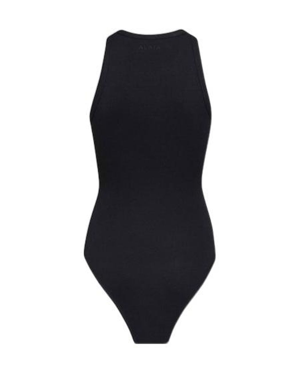 Alaïa Black Ribbed Tank Bodysuit