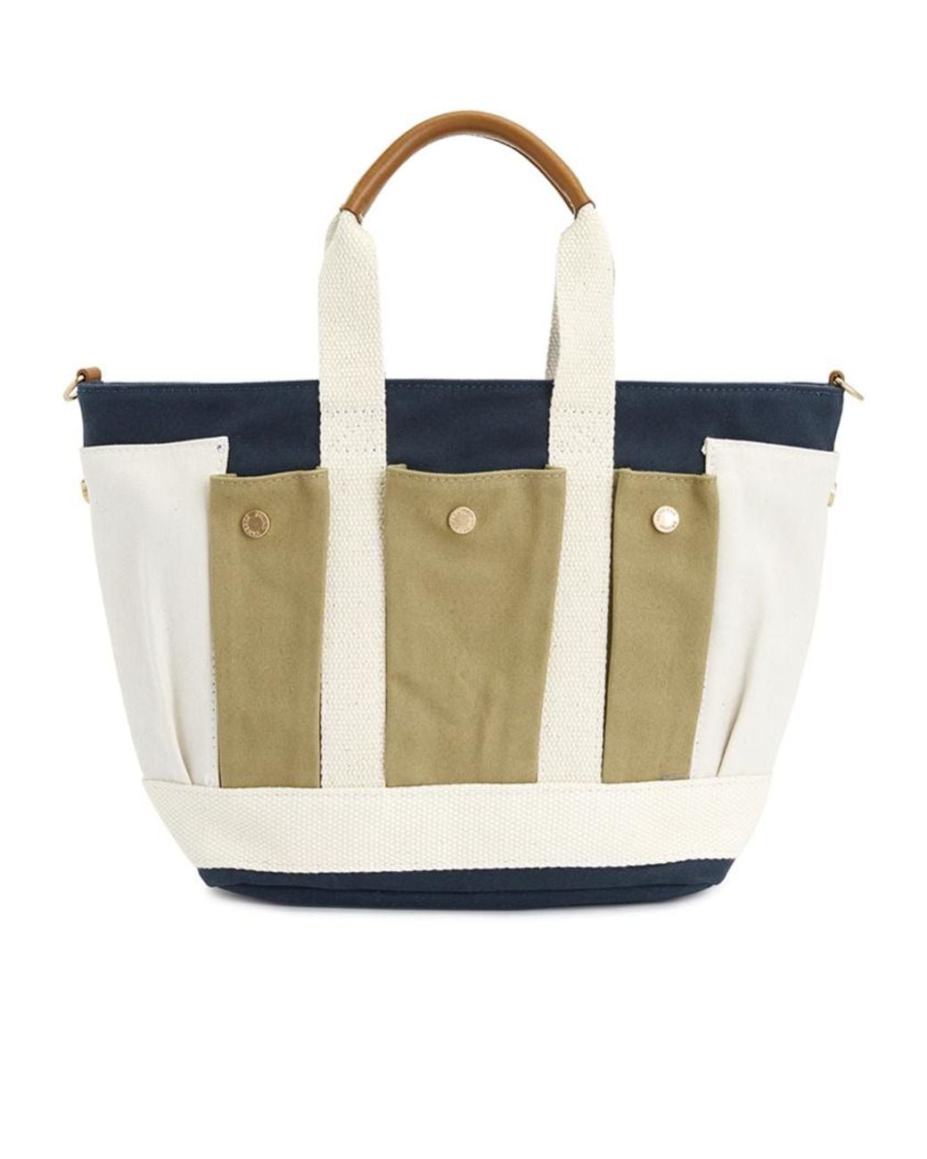 Vanessa Bruno White Logo Multi-Pocket Shoulder Bag