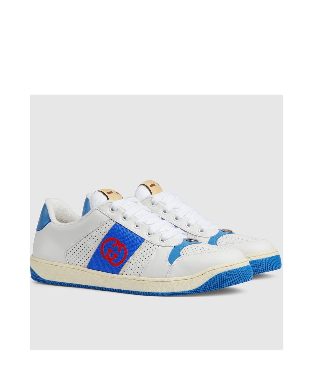 Gucci Blue Screener Low-Top Sneakers for men