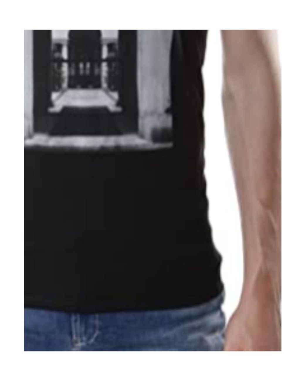 Armani Jeans Black Printed T-Shirt for men