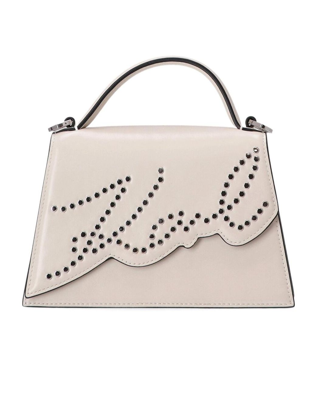 Karl Lagerfeld Natural Studded Tote Bag