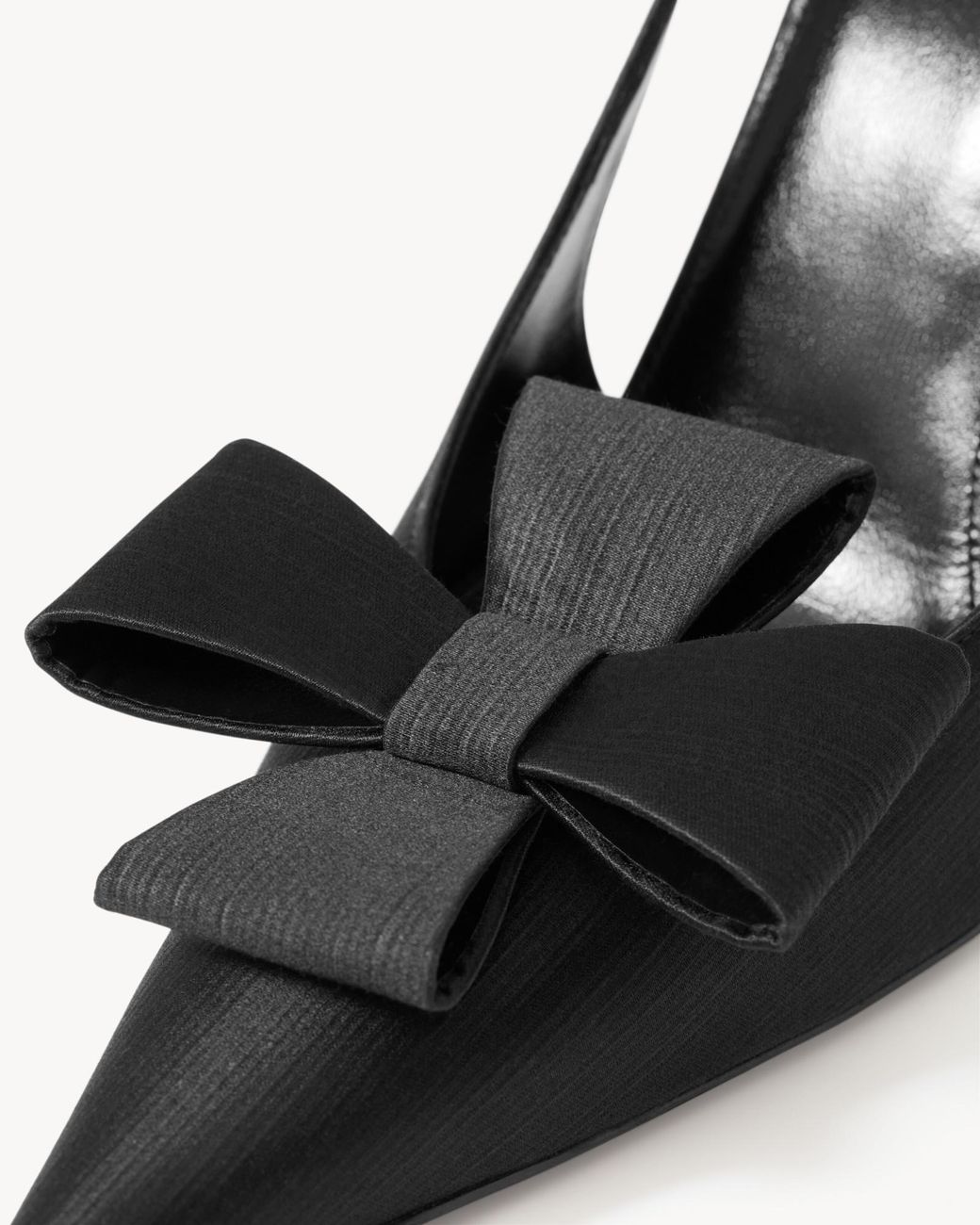 Saint Laurent White Tea Slingback Pumps