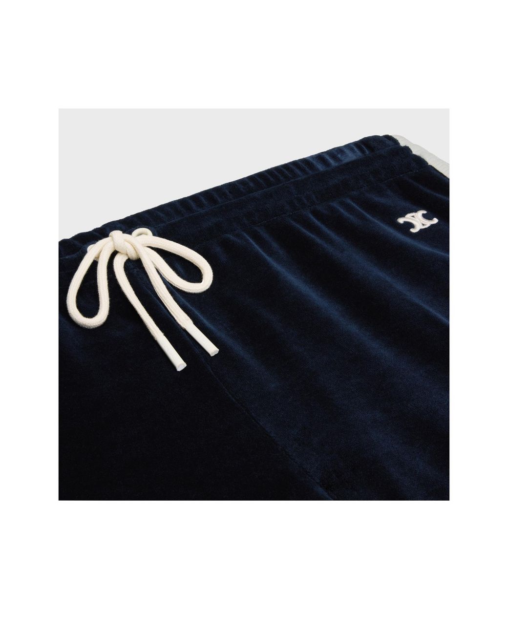 Céline Blue Triomphe Mini Shorts