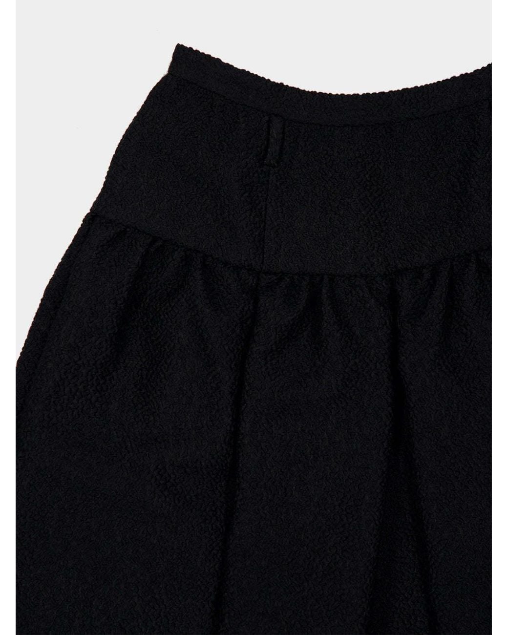 Dolce & Gabbana Black Wool Midi Skirt