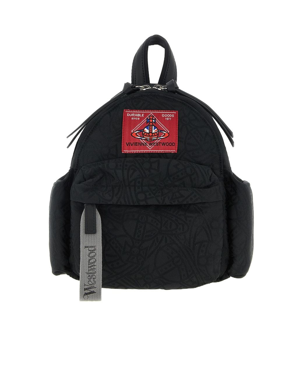 Vivienne Westwood Black Small George Monogram-Jacquard Backpack