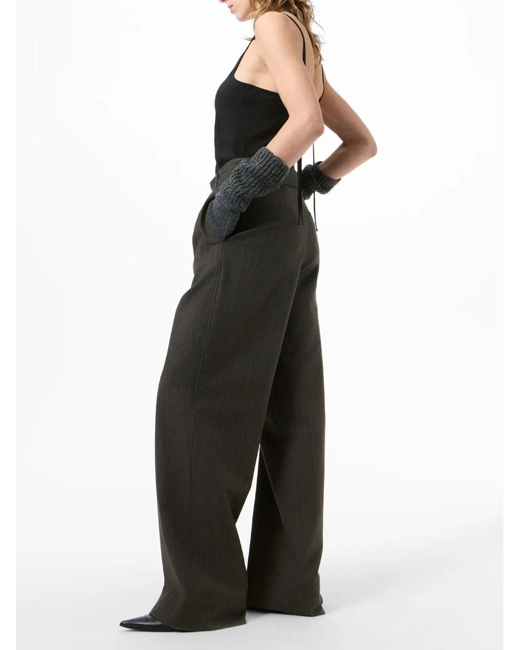 Our Legacy Gray Soar Pinstriped-Wool Trousers