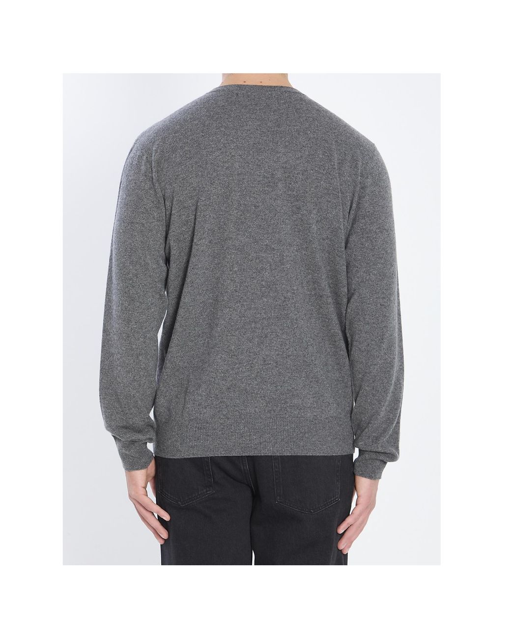 The Row Gray Rod V-Neck Knitted Jumper for men