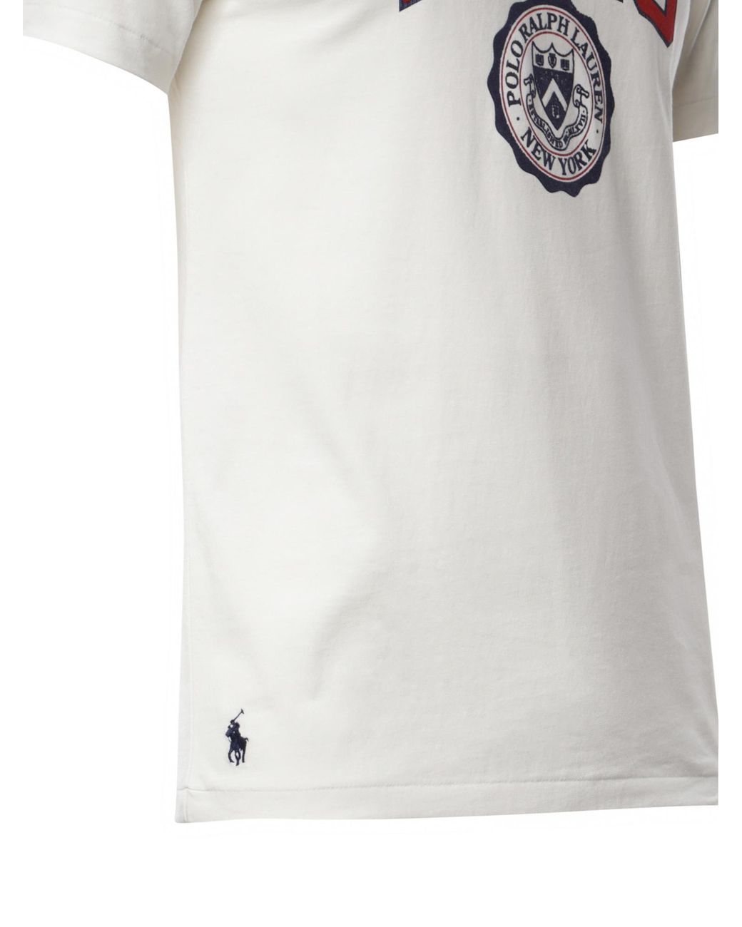 Polo Ralph Lauren White Custom Slim-Fit Logo T-Shirt for men