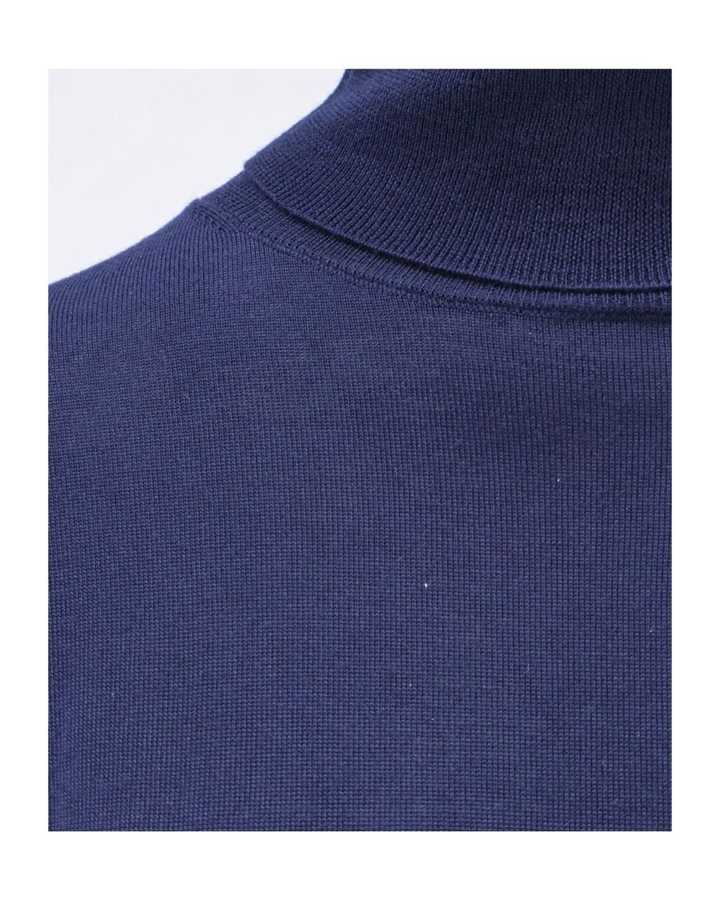Aspesi Blue Roll-Neck Long-Sleeve Sweater