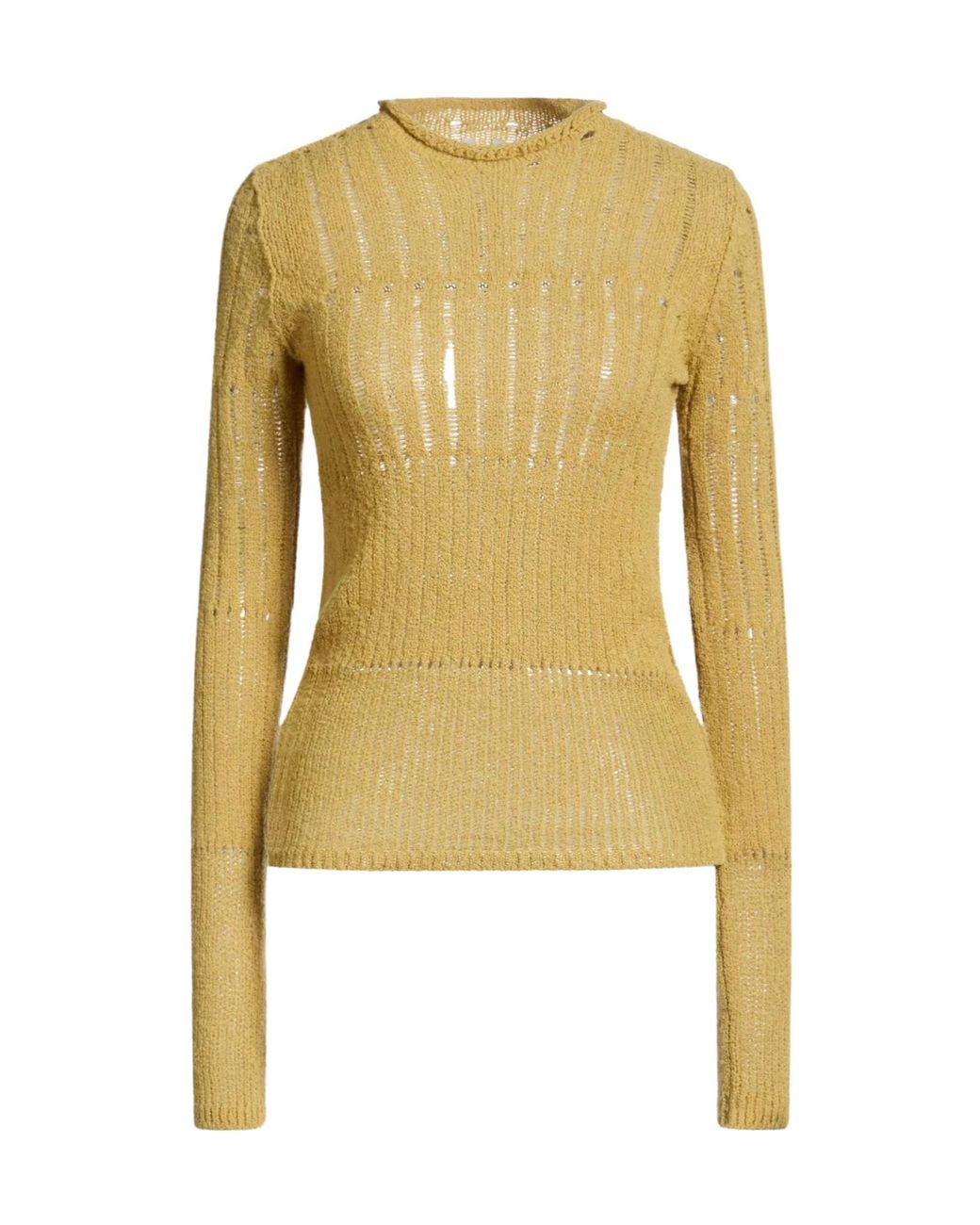 Rick Owens Yellow Solid-Colored Knit Top