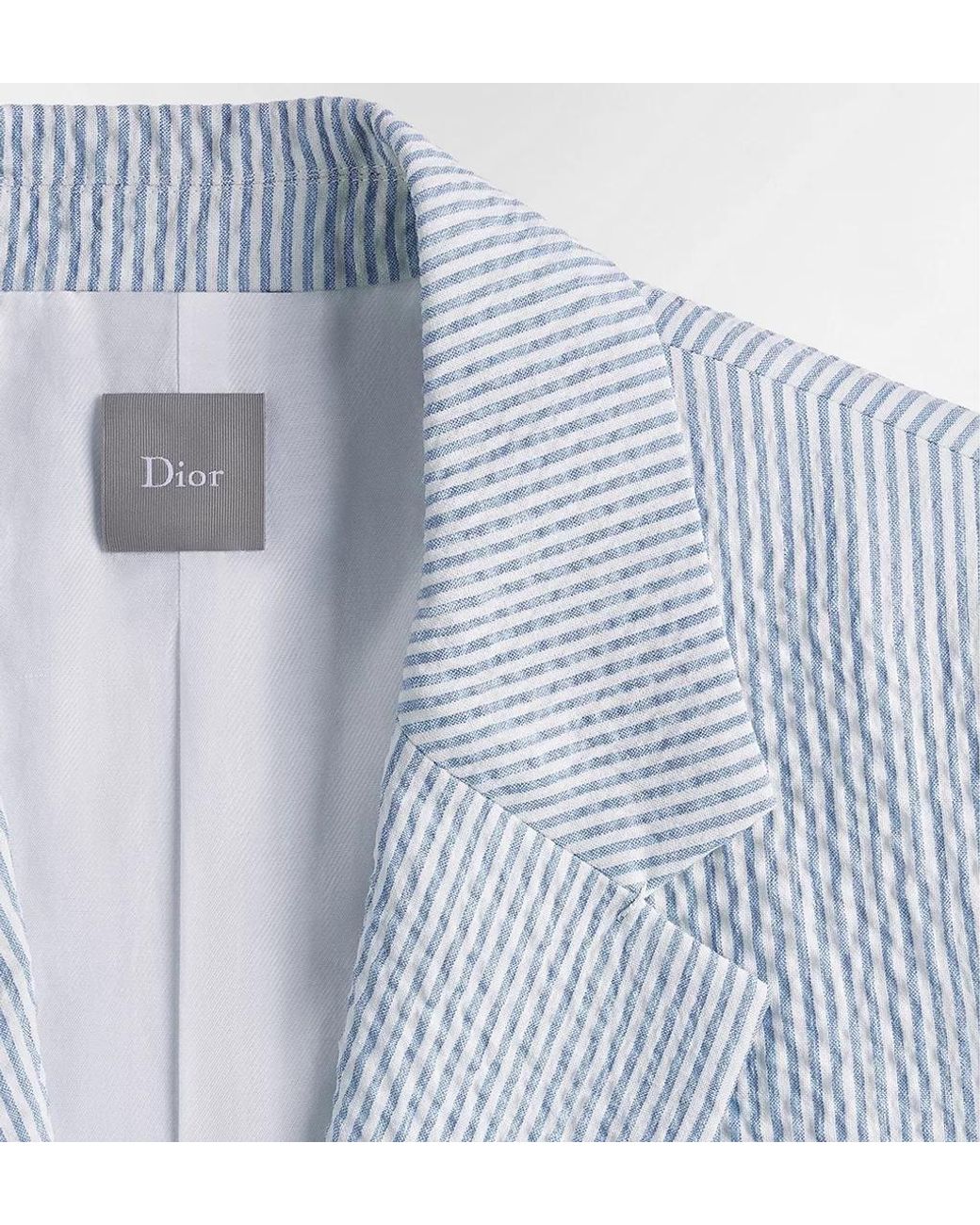 Dior Blue Iviera Single-Breasted Jacket for men