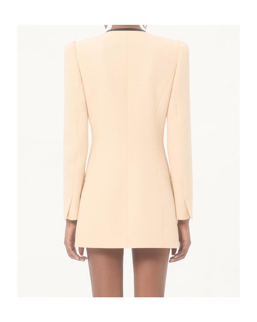 Valentino Natural Bow Detailed Caban Coat