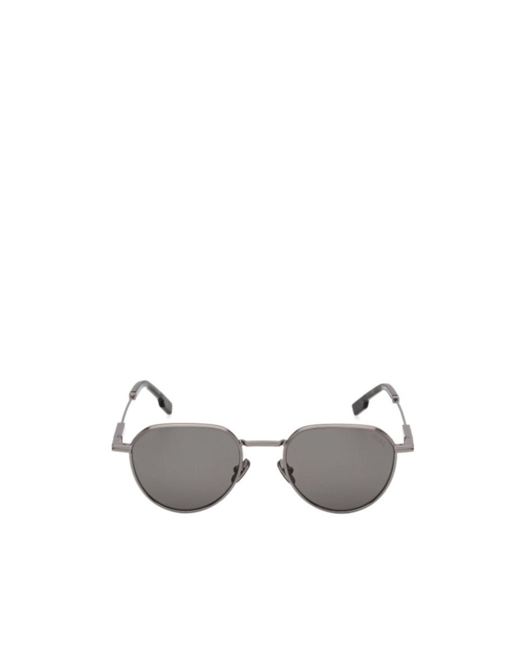 Zegna White Geometric-Frame Sunglasses for men