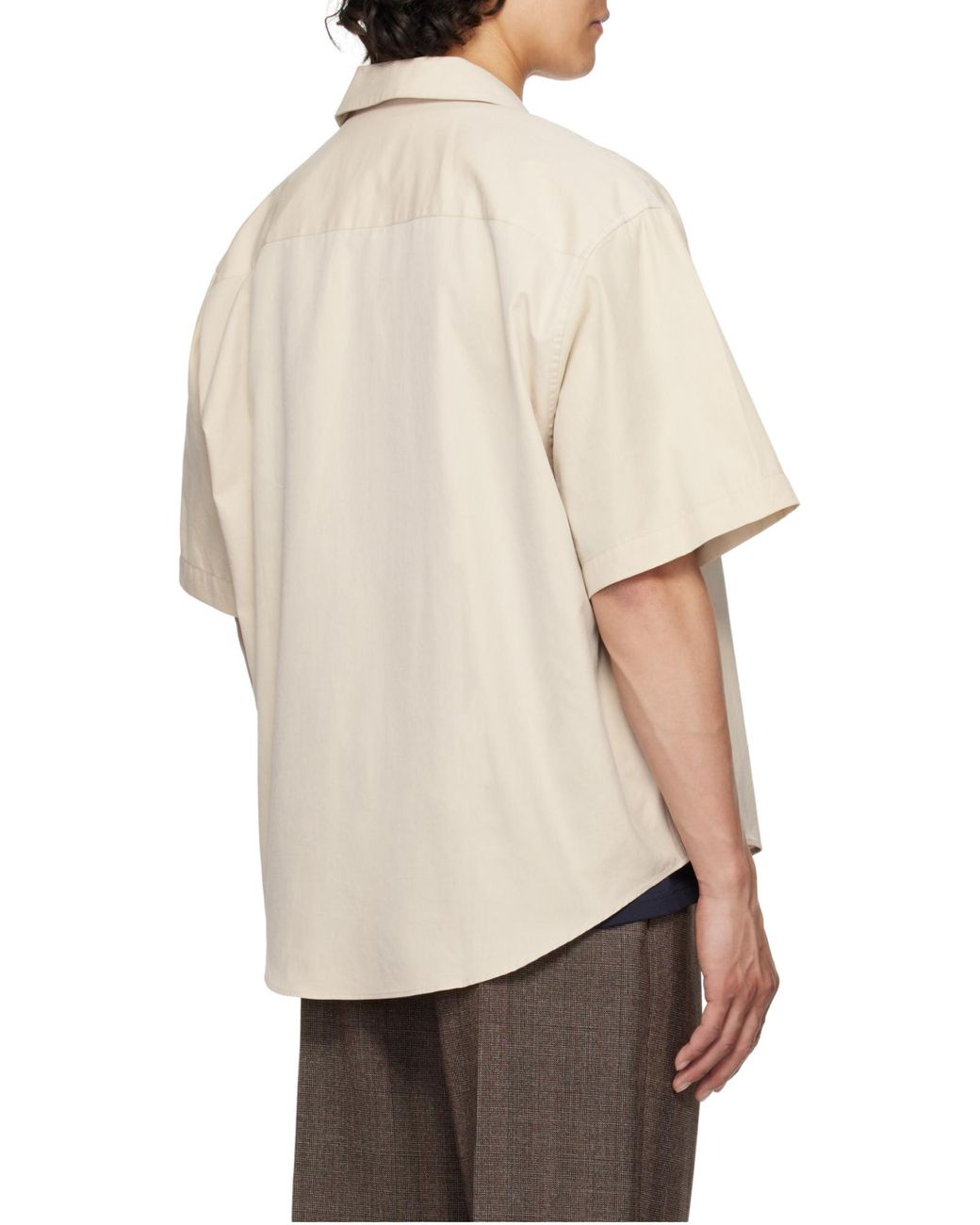 AMI Natural Short-Sleeved Boxy Shirt for men