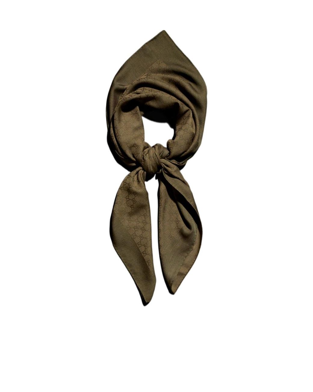 Gucci Green Gg Wool Silk Jacquard Shawl for men