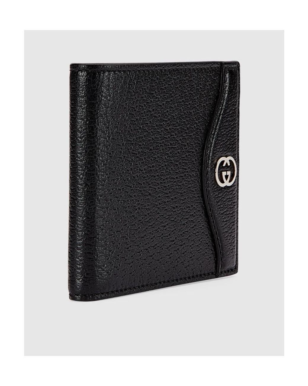 Gucci Black Interlocking G Card Case Wallet for men