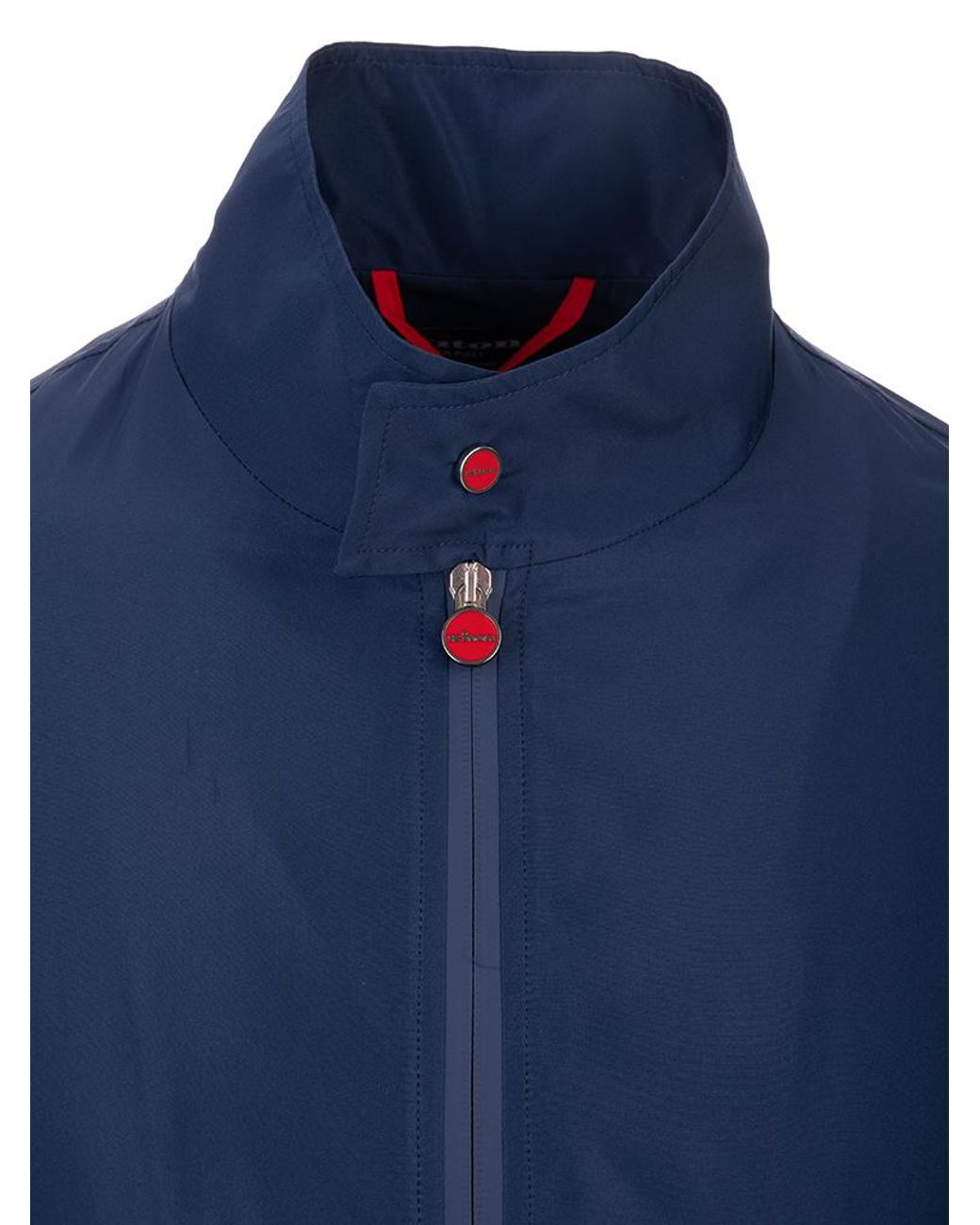 Kiton Blue Cima Zip-Up Jacket for men