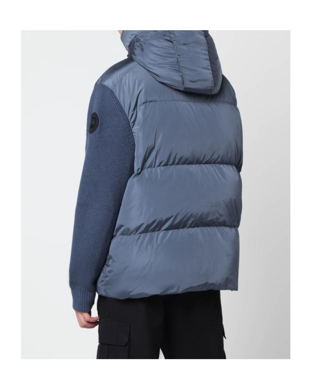 Canada Goose Blue Hybridge Grove Knit Hoodie for men