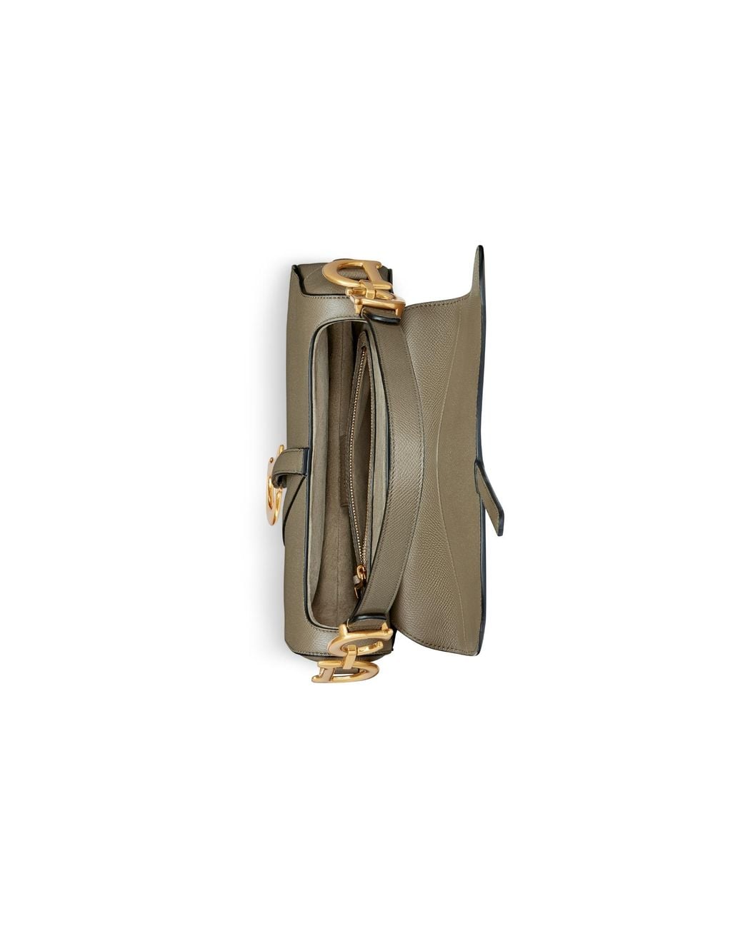 Dior White Saddle Bag With Strap