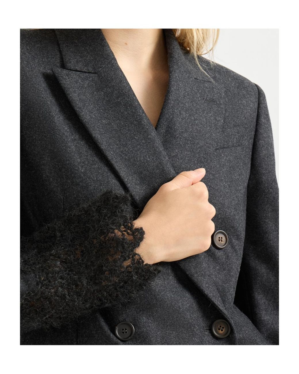 Brunello Cucinelli Black Double-Breasted Blazer