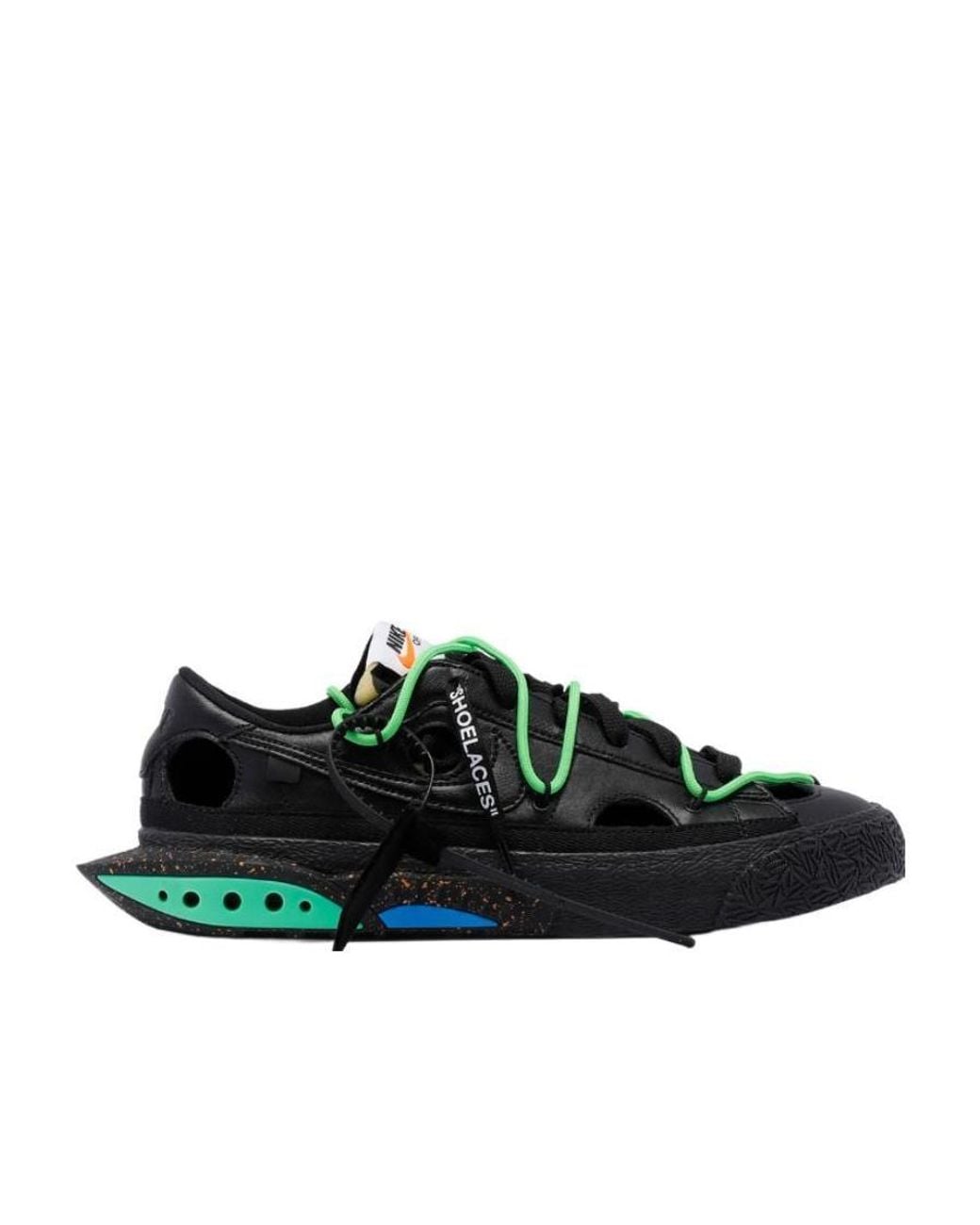 Nike Green X Off- Blazer Low-Top Sneakers for men