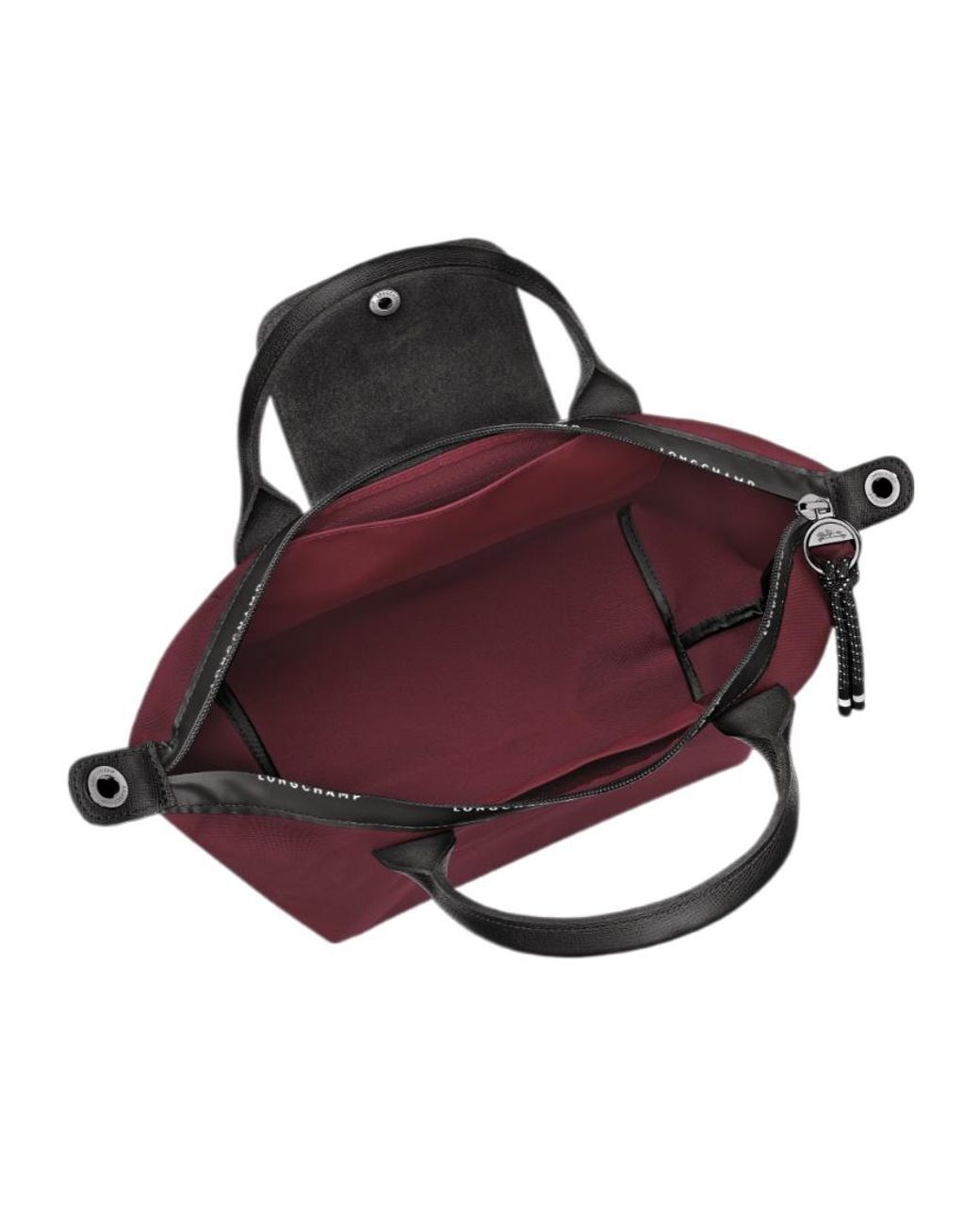 Longchamp Purple Zip-Top Shoulder Bag