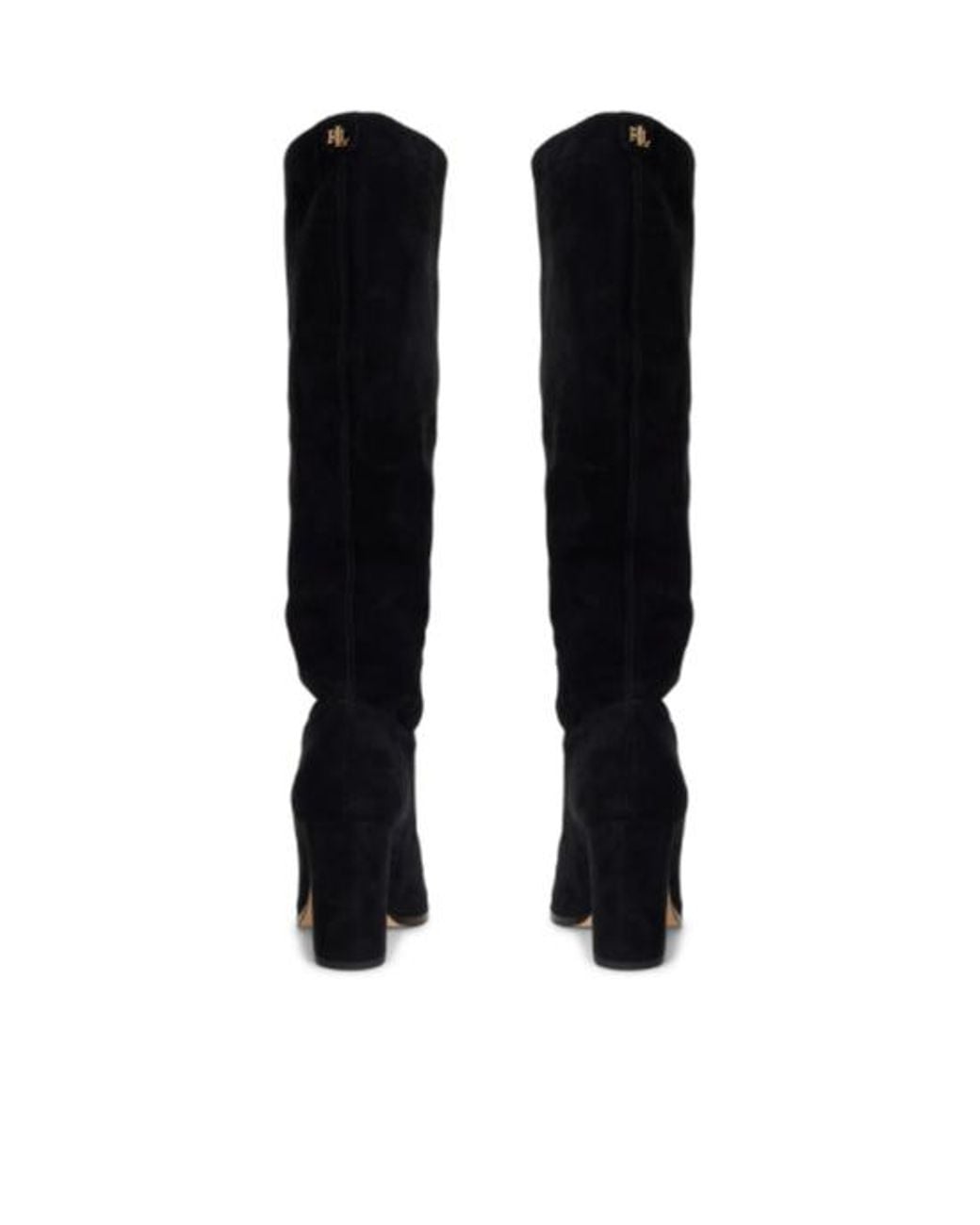 Ralph Lauren Black Lauren Artizan Knee-High Boots