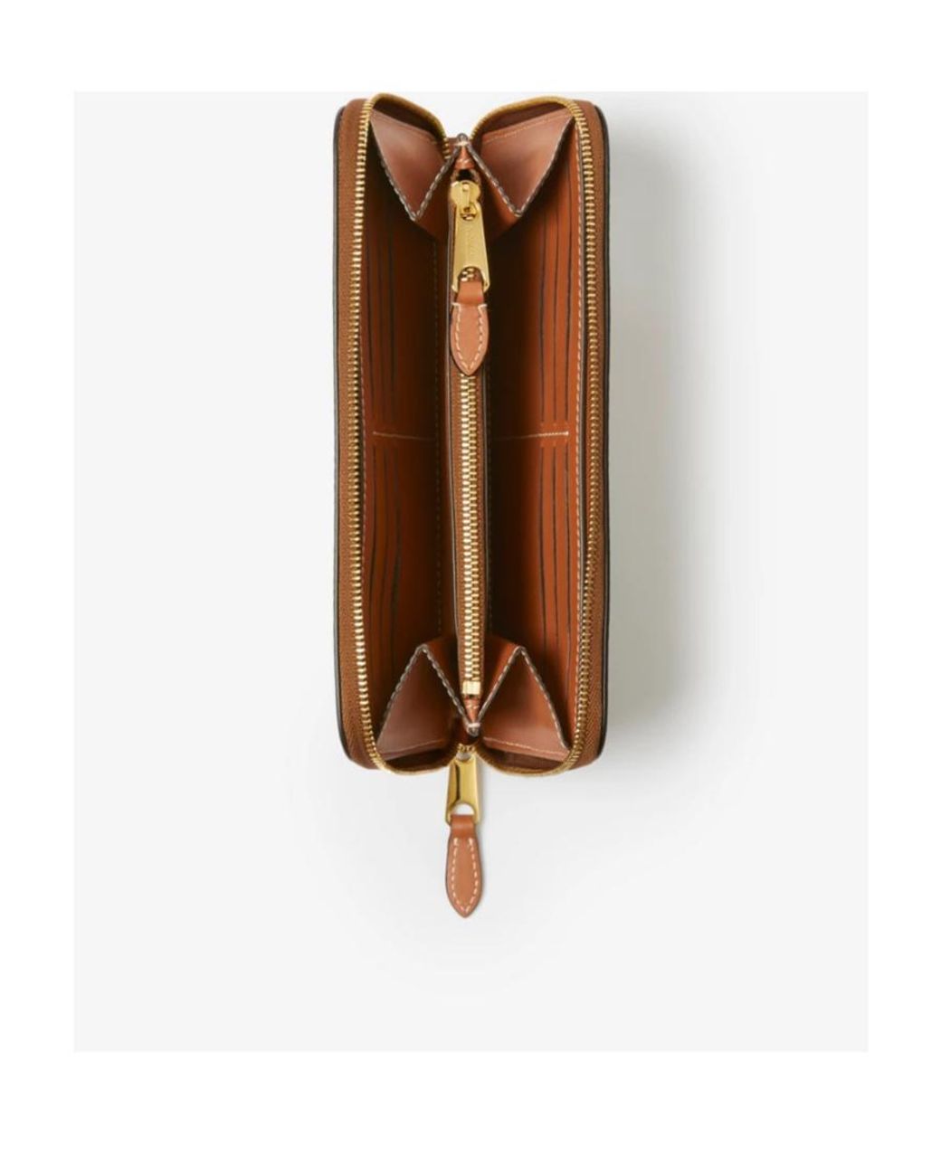 Burberry Natural Vintage Check Zip-Around Wallet