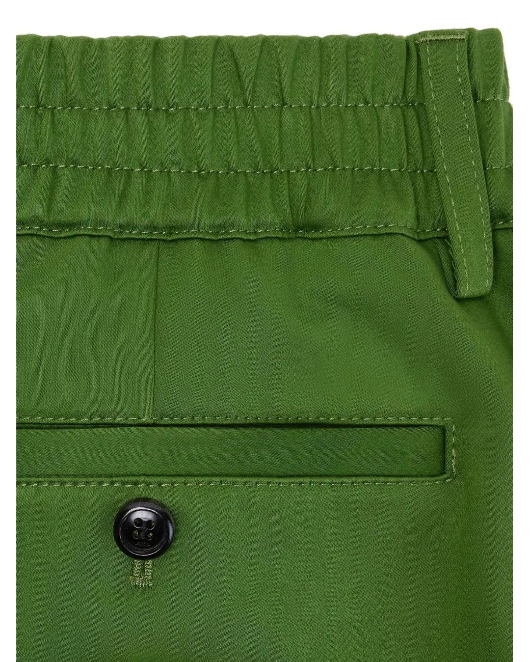 AMI Green Cotton Bermuda Shorts for men