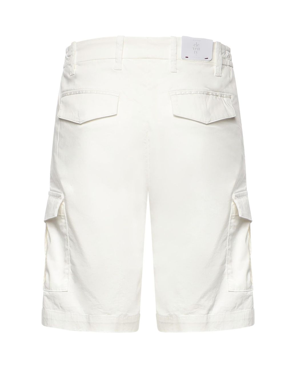 Eleventy White Cargo Shorts for men