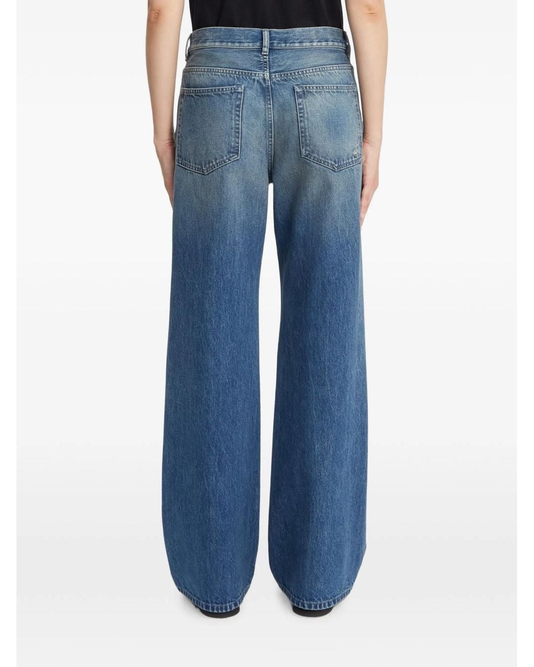 Ann Demeulemeester Blue Stonewashed Wide-Leg Jeans